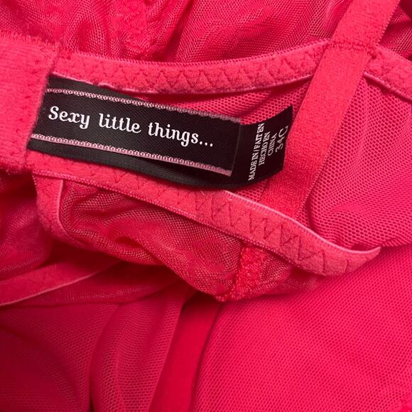 Sexy Little Things Victorias Secret 34C Dark Pink Garter Clips VTG Lingerie - Picture 6 of 7